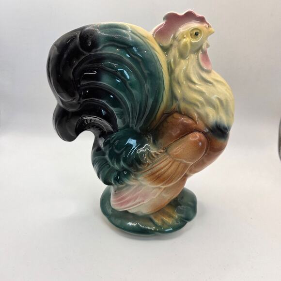 Vintage Royal Copley Rooster Planter Lot of 3 Mid Century Ceramic Pottery - Picture 8 of 16